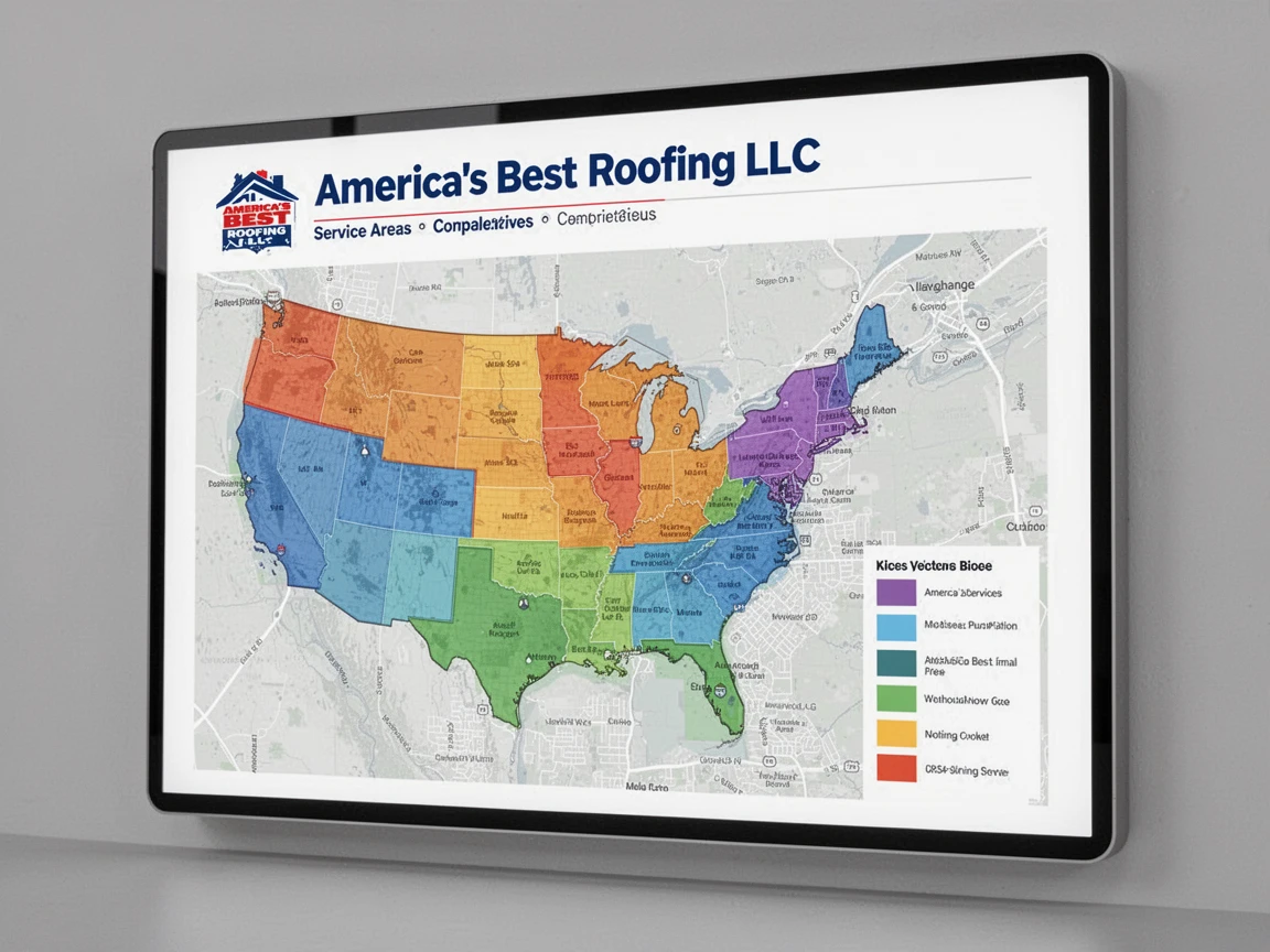 Roofing Service Areas Map